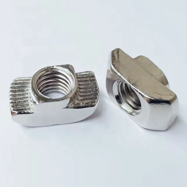 Wholesale 10 Slot DIN Metric M4 M5 M6 M8 Self-Locking T-Nuts T Sliding Nuts Hammer Nuts For 4545 Aluminum Extrusion Profile