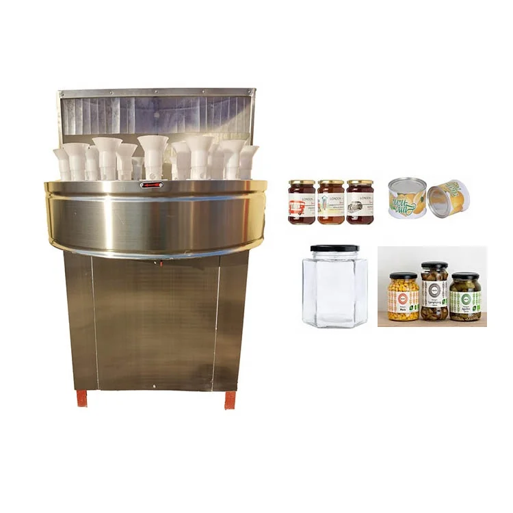 Small commercial bottle can washing machine, tin can water sprayed cleaned washed process machine