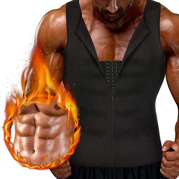 
Top Quality 3 Rows Hooks Neoprene Mens Big Size Slimming Vest Men Shaper 