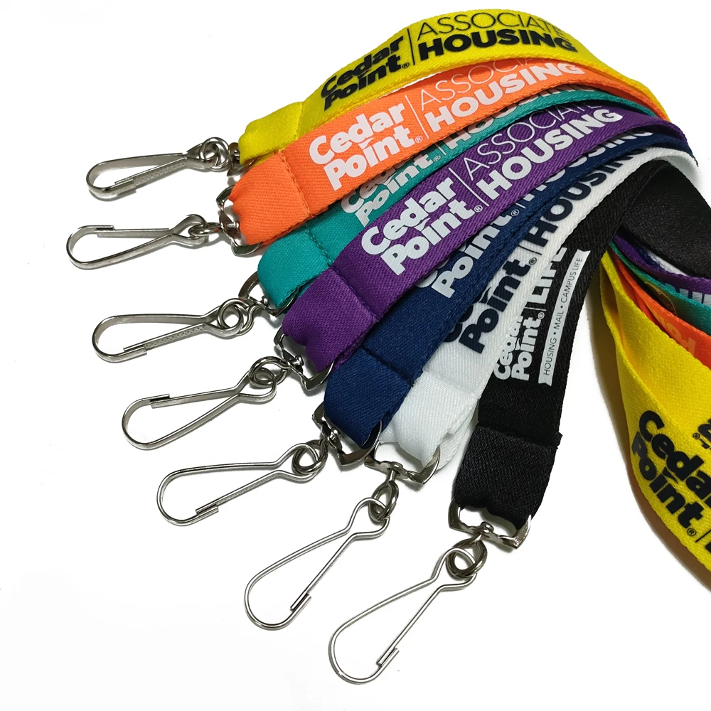Wholesale personalized lanyard factory Polyester Neck Lanyard Silk Screen printing  Cheap Custom Design lanyards
