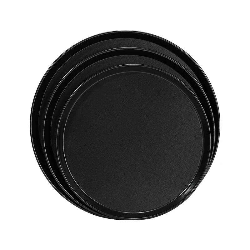 Customized 28cm apple pie baking pan non-stick coating pizza baking pan 9 inch carbon steel round pizza tray for oven