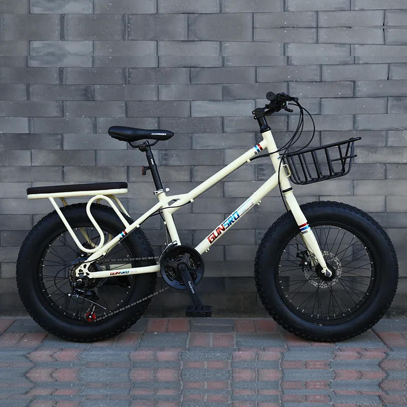 20*4.0 Inch 21 Speed Gears Carbon Steel Frame Suspension Fat Tires Bicycle Snow Fat Mountain Bike