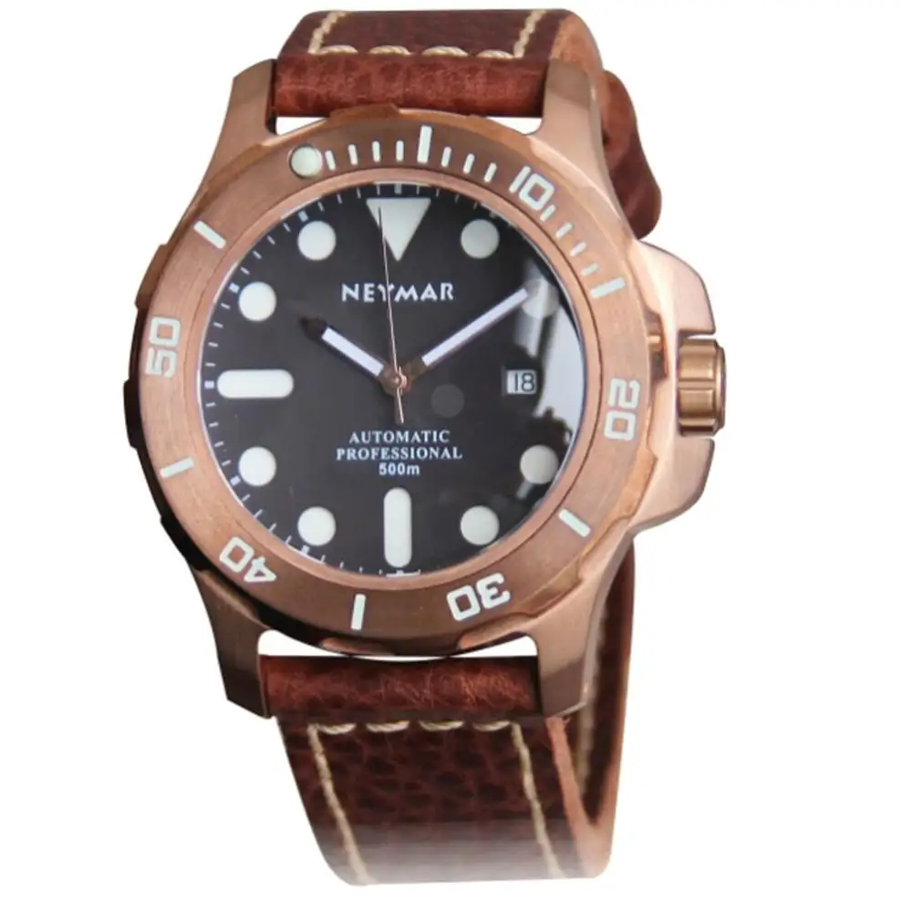 cusn8 bronze watch diver automatic top brand watch high end quality 500 meters water resistant