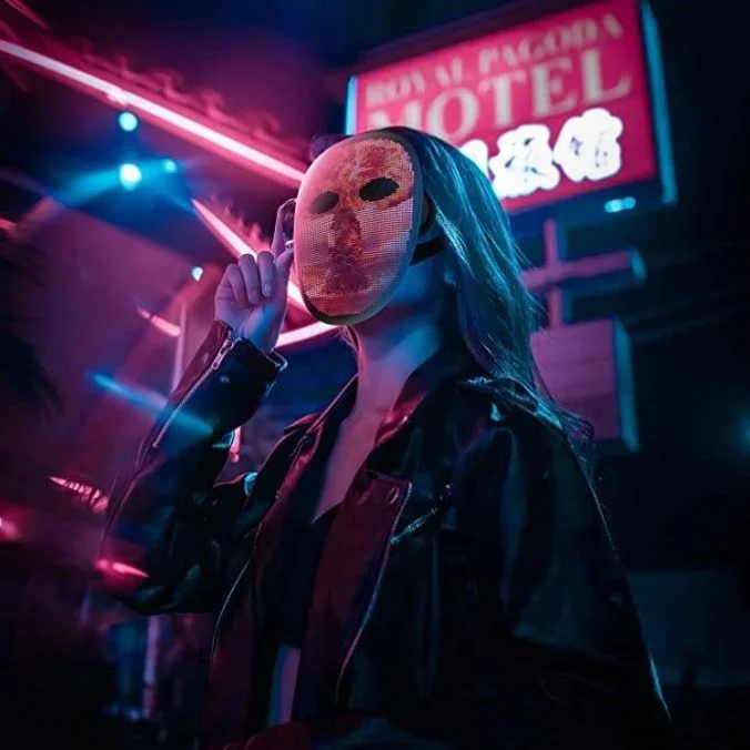 Shingel Party cosplay light Up programmable led Bluetooth Masquerade Facemask Toy Customizable APP Shining Easter Gift for Adult