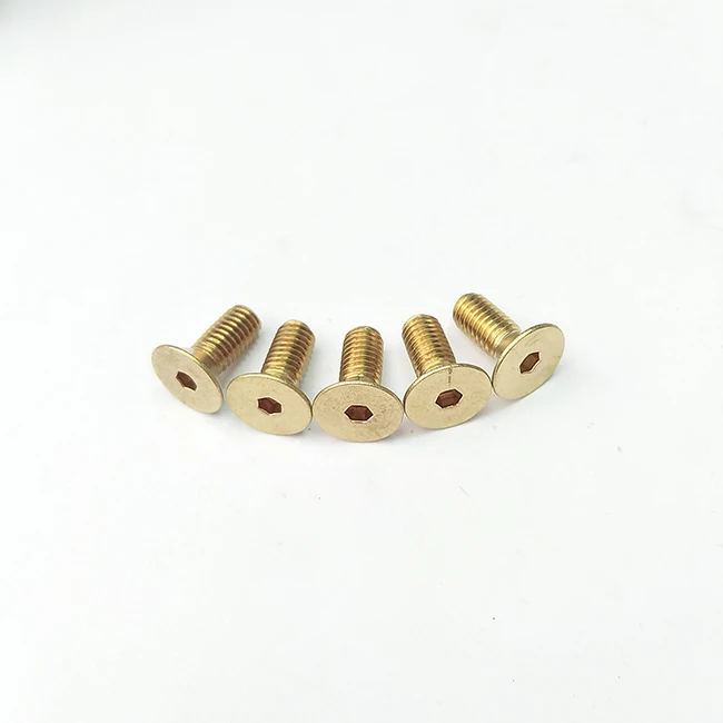 DIN7991 Copper Hex Machine Screw / Flat Head Hexagon Socket Countersunk Head Screws