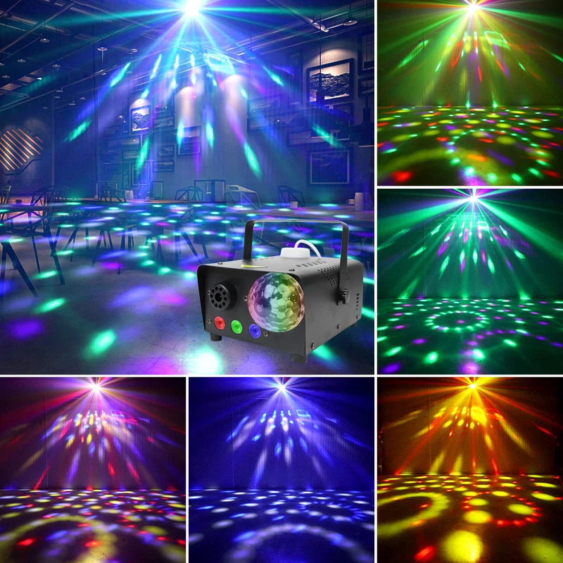 Factory Remote Control DJ Light RGBW LED Disco Light 500W Smoke Projector Efftect  3 in1 Fog Machine For Party Music Bar Weeding