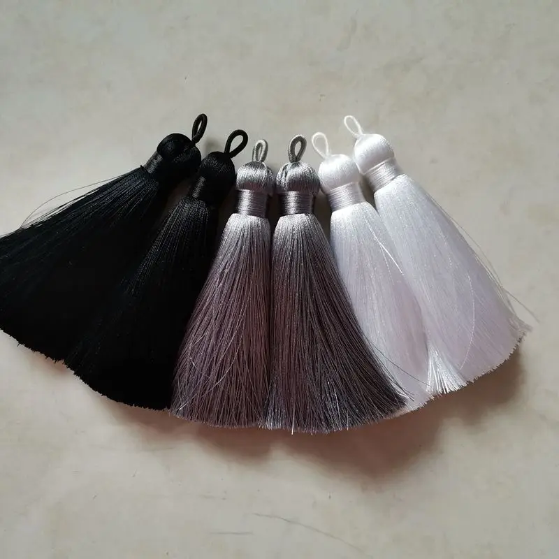 wholesale 9cm silk tassels with 1.2cm diameter for jewelry,free sample 1000 colors to choose