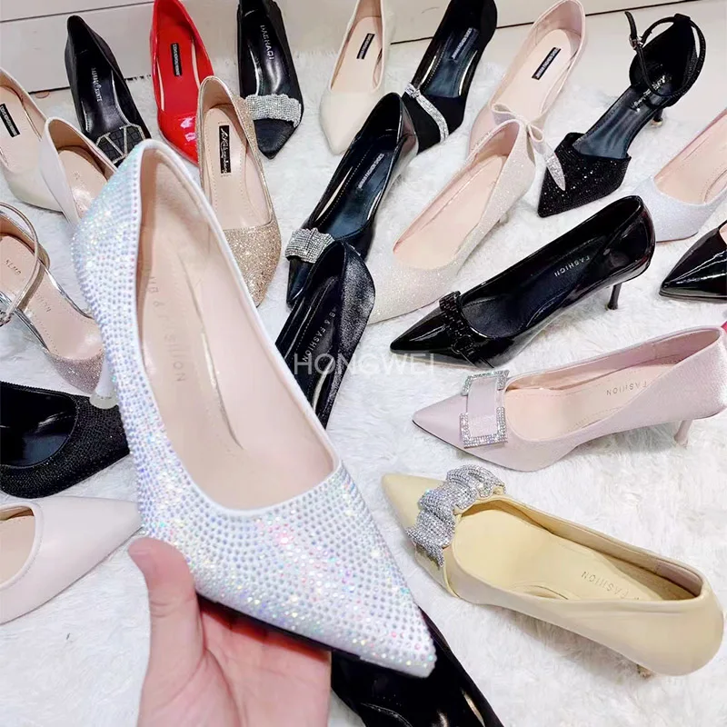 HW-1721 High quality women heels shoes Wholesale Elegant fashion Sexy Ladies High Heel Pumps Single Shoes for Women