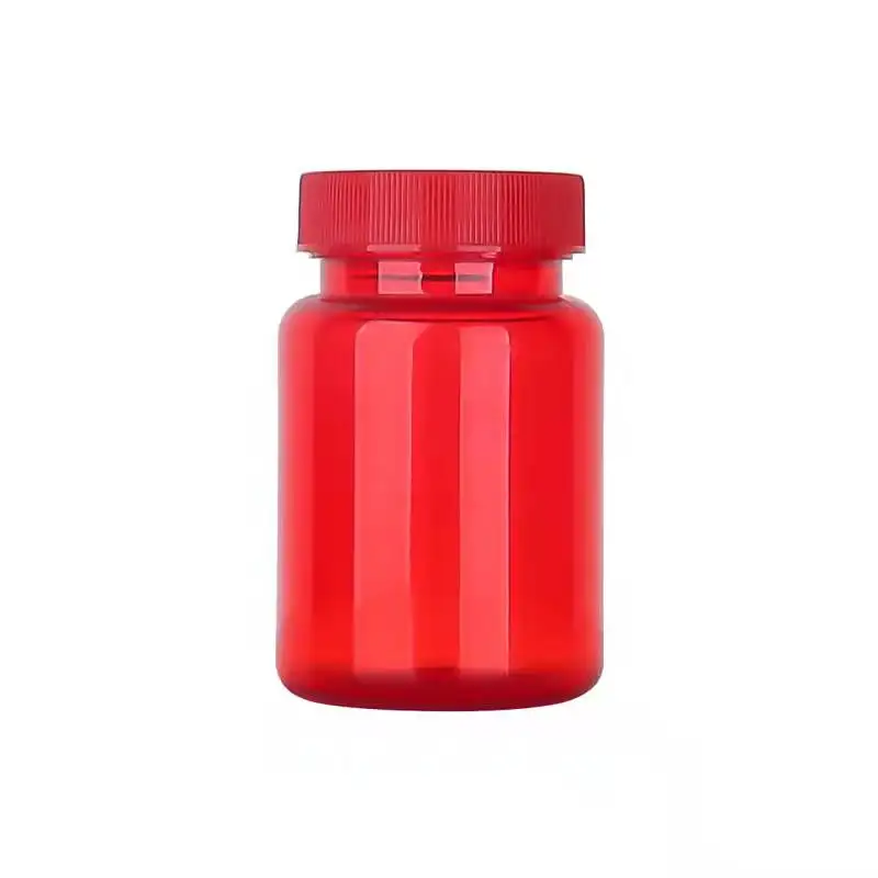 100ml red high-grade PET capsule bottle medical pet bottle