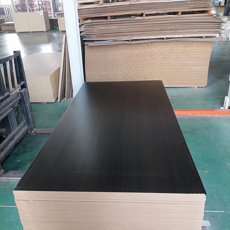 black mdf 3mm HDF melanie MDF 15 9mm DENSITY BOARD  laminated mdf board high glossy board