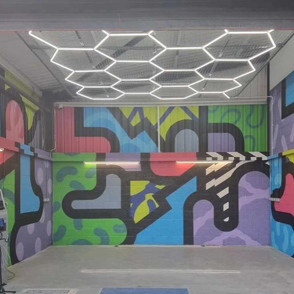 Led Hexagon Lights Hex Lights For Garage Ceiling Car Detailing Workshop Barber Shop Ceiling Light