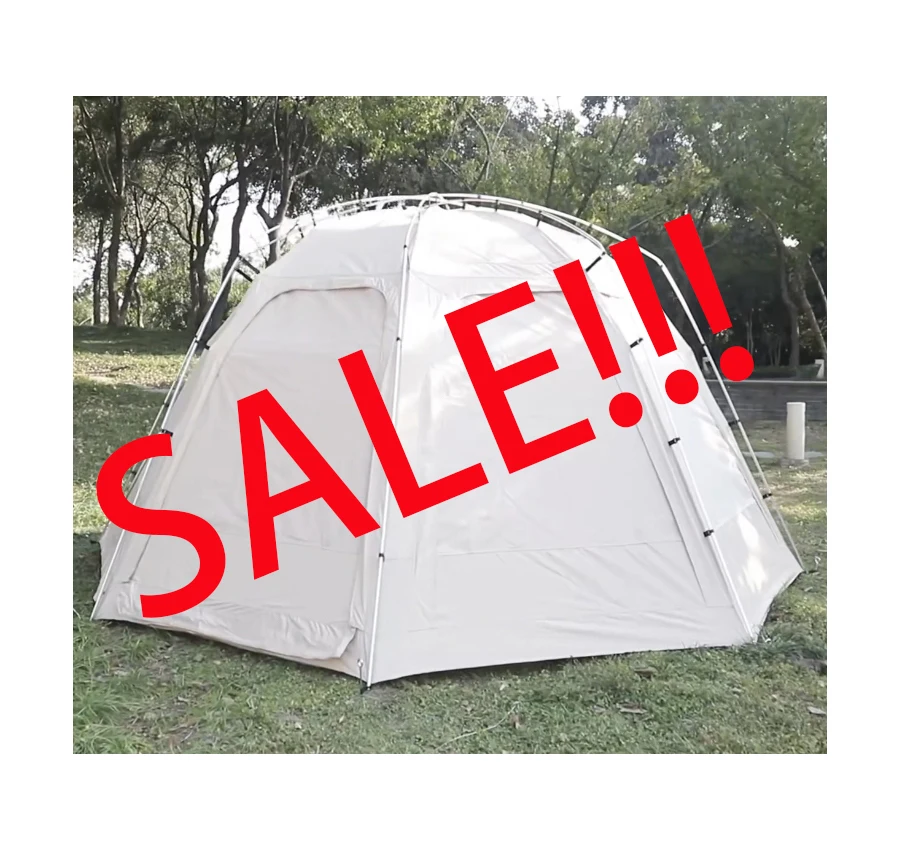 RTS dome 8-10 People Cozy Protection Waterproof TC with sauna Picnic Polyester cotton Tent Family  Picnic Camping 2 Layers Sun
