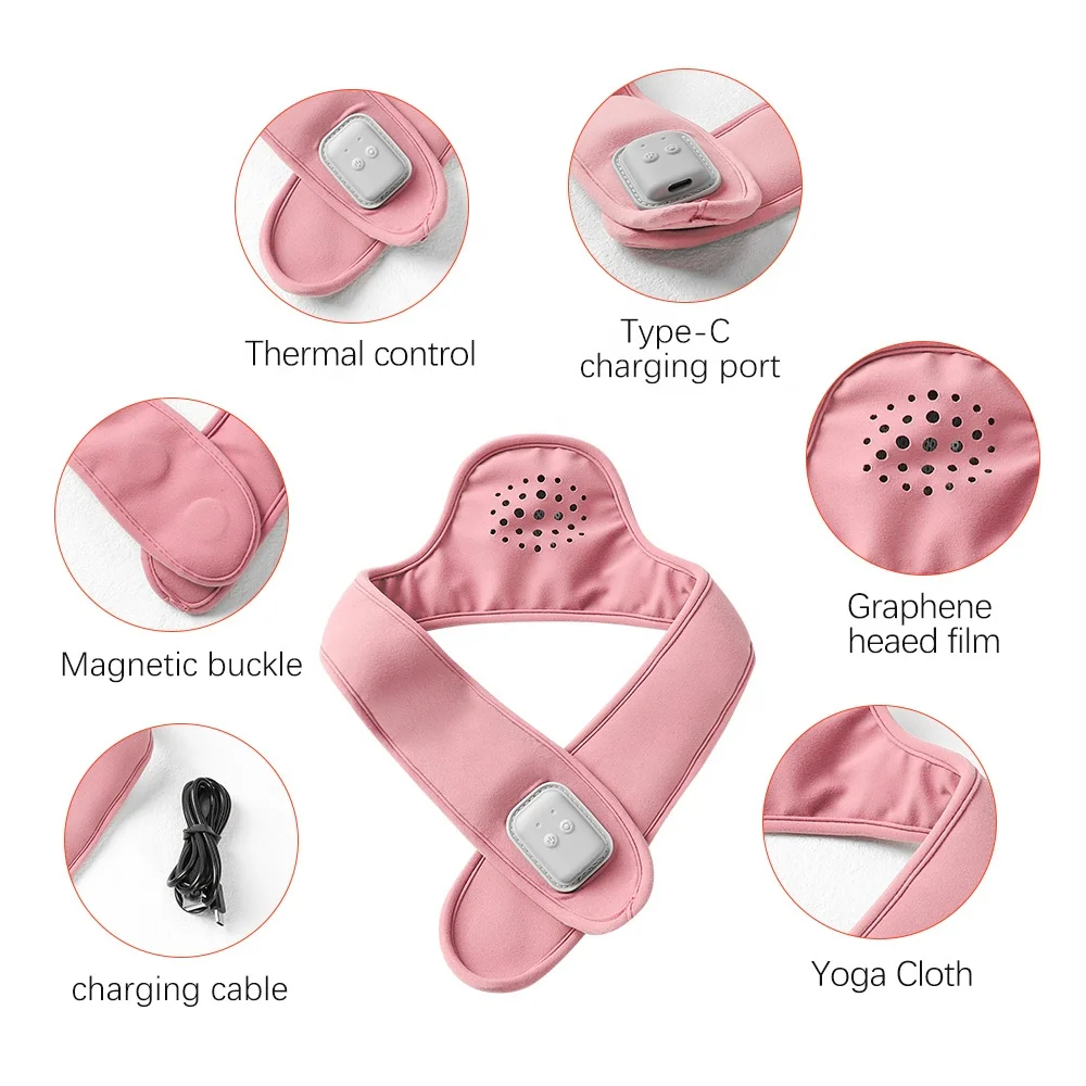 Eletriced  Heating Massage  Heat Shrink Bottle Neck Pad Therapy Wrap Magnetic Neck Strap Brace for Neck Pain Health Care