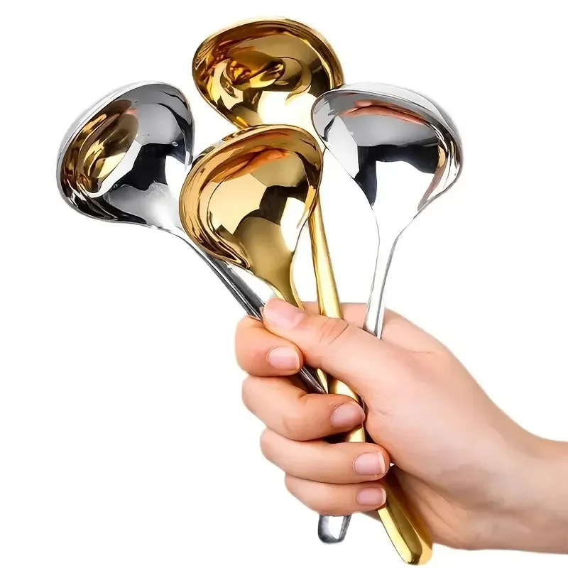 304 Stainless Steel Spoon Thicken Long Handle Soup Spoons For Hot Pot Scoops Colander Home Kitchen Tableware Cooking Utensils