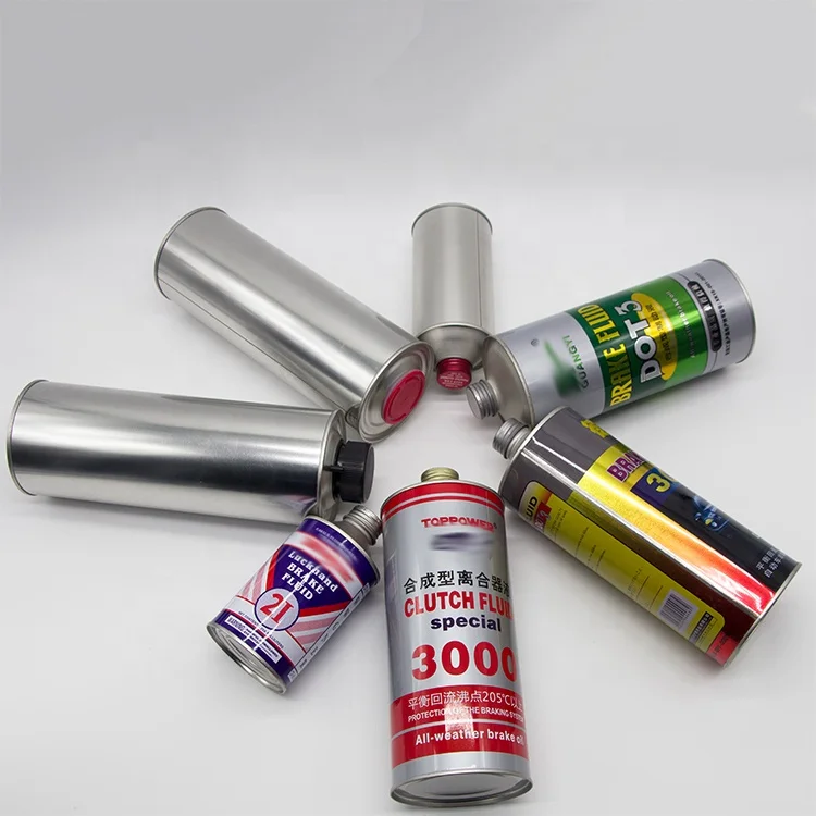 Metal can for heavy duty hydraulic DOT3 brake fluid lubricant oil empty DOT3 tin can