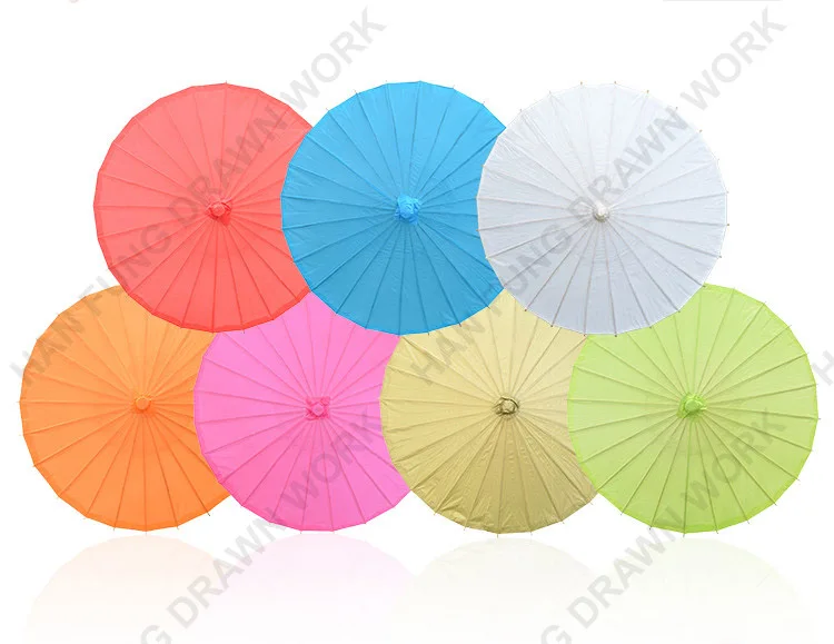 
Wholesale Wedding Umbrellas Parasols Chinese Oil Paper Umbrella Children Diy Customized White Color Umbrella 