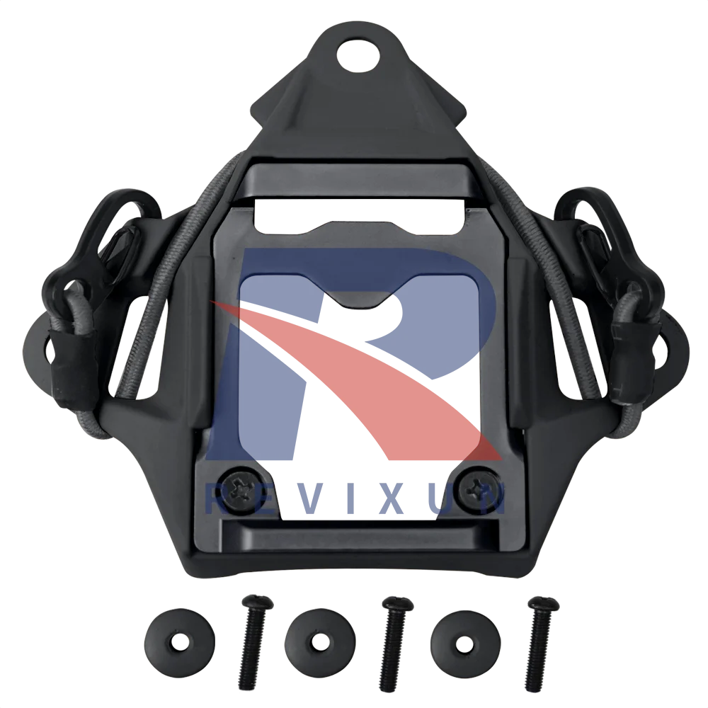 REVIXUN Tactical Combat Helmet NVG Mount Shroud Steel Sports Camera Bracket Base for ACH MICH OPS-Core Fast Helmet