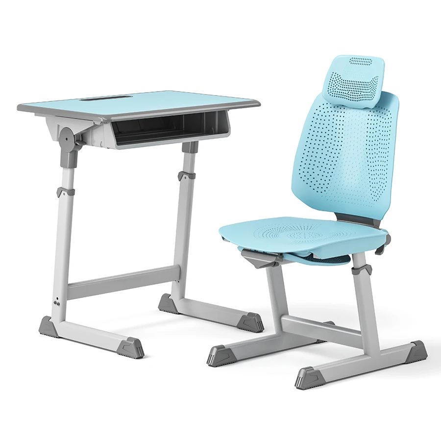 Campus furniture Adjustable Plastic Metal School Chair Study  Comfortable Furniture Manufactured Factory Proxy Southeast Asia