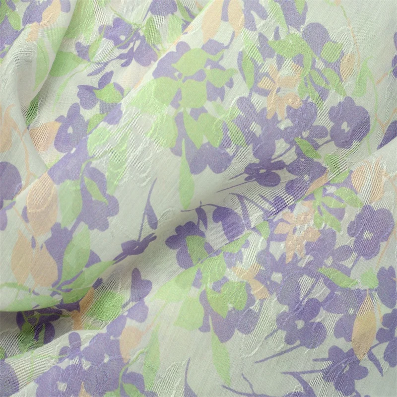 Y5005# Floral Digital fashion pattern Printed tencel lyocell nylon Woven jacquard Fabric Silk Women Dress Fabric wholesale