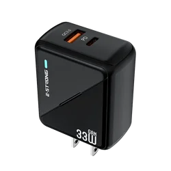 PPS GaN Charger USB C Wall Charger Dual Port 33W 22.5W AC Adapter Portable Travel Charger for Mobile Phone Tablet
