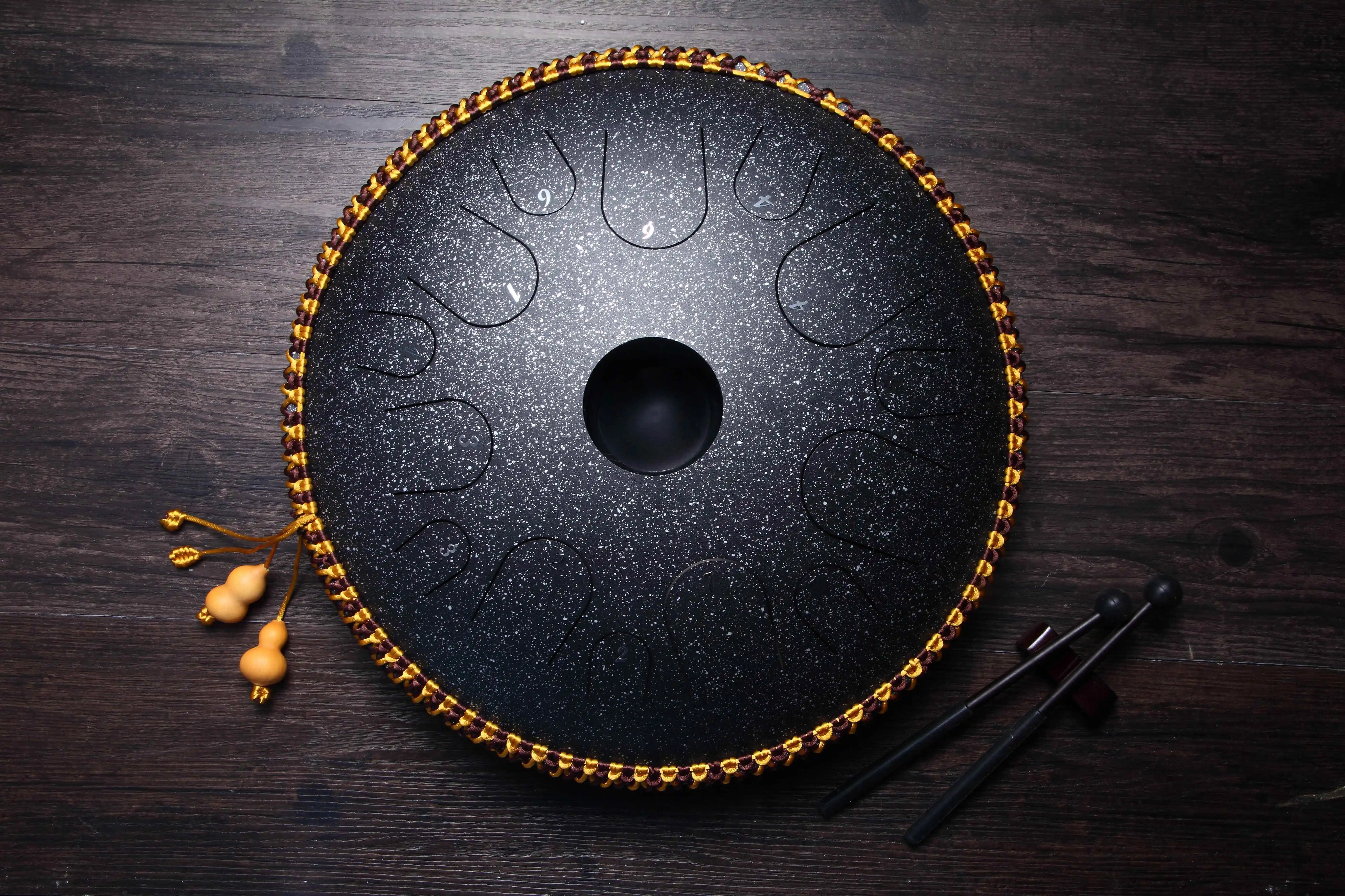 
Professional Pure Copper Tongue Drum 14 Notes 14 Inches, hangpan drum steel ,Tongue Drum 