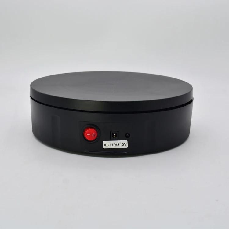 22 cm 360 Turntable Rotating Electric turn table for Photography Product Display black white