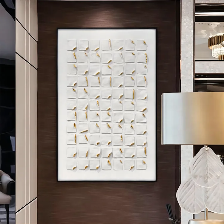 Modern Minimalist Decorative Painting Ceramic 3d Luxury Wall Mural Abstract Wall Painting Ceramic Wall Art Home Decor