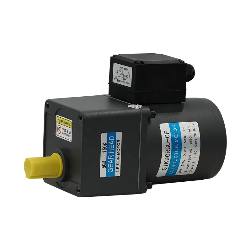 90mm 120V three-phase 90W ac electric motor ac induction low rpm high torque gear motor for marine industry waterproof