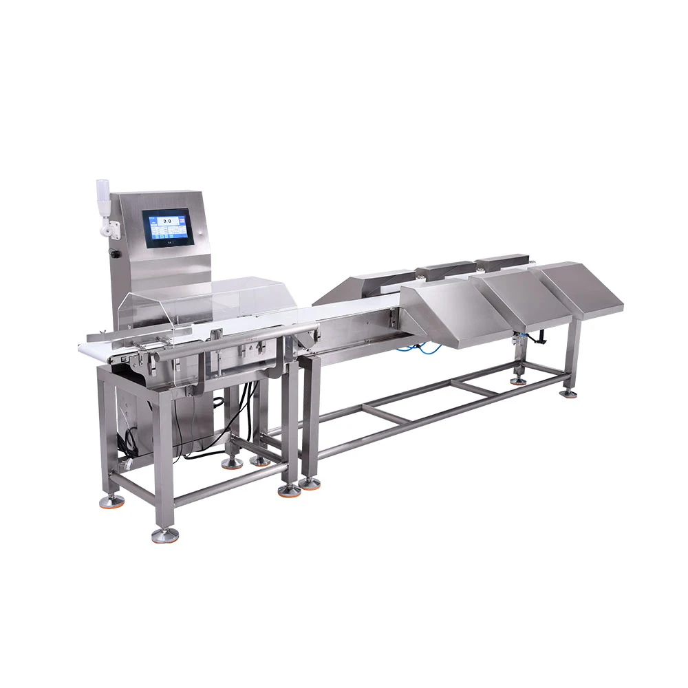 6 Different Weights And Ports Online Check Weigher Sorting Machine High Speed Weight Sorting Machine For Dairy Products