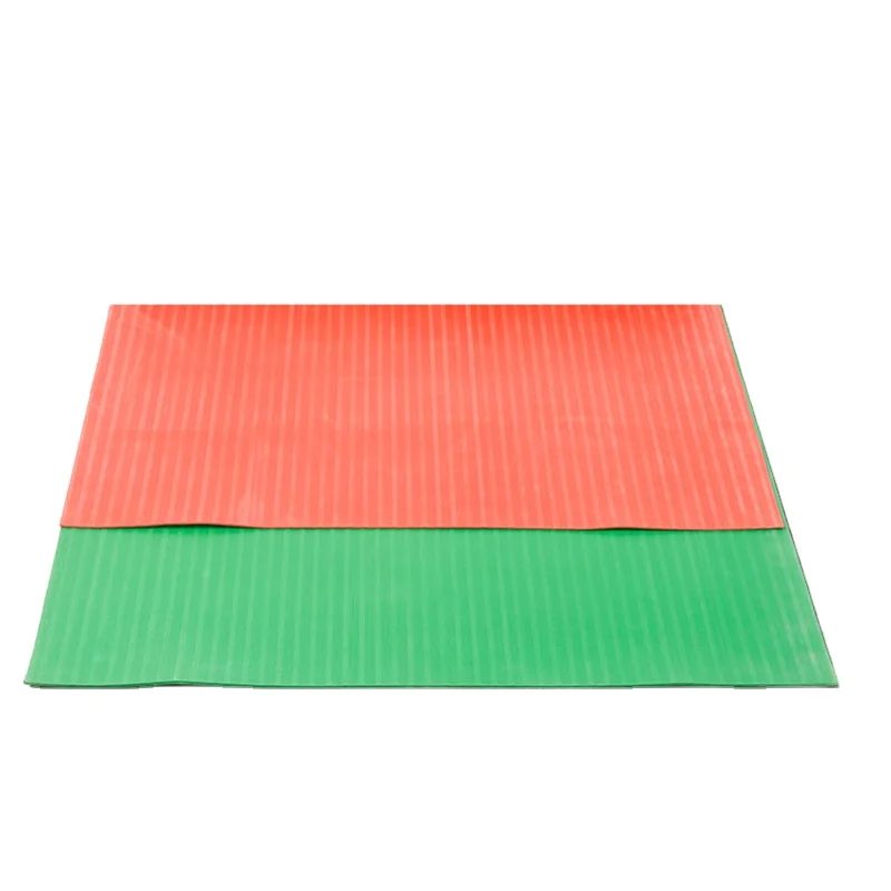 Insulation Anti Abrasion Corrugated Wide Ribbed Rubber Sheet  Matting