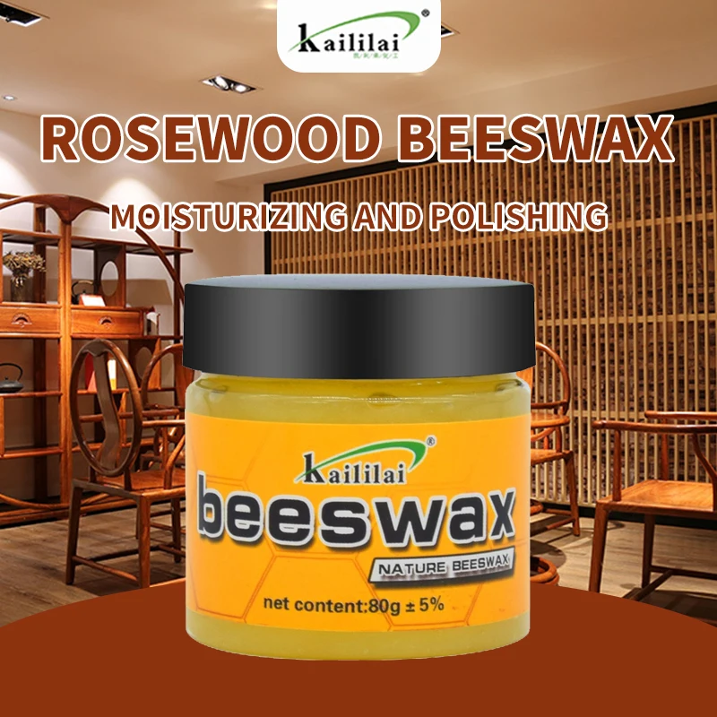 80G Multipurpose Beeswax Furniture Polishing Wood Wax for Wood Cleaner and Furniture Care Oil Wax