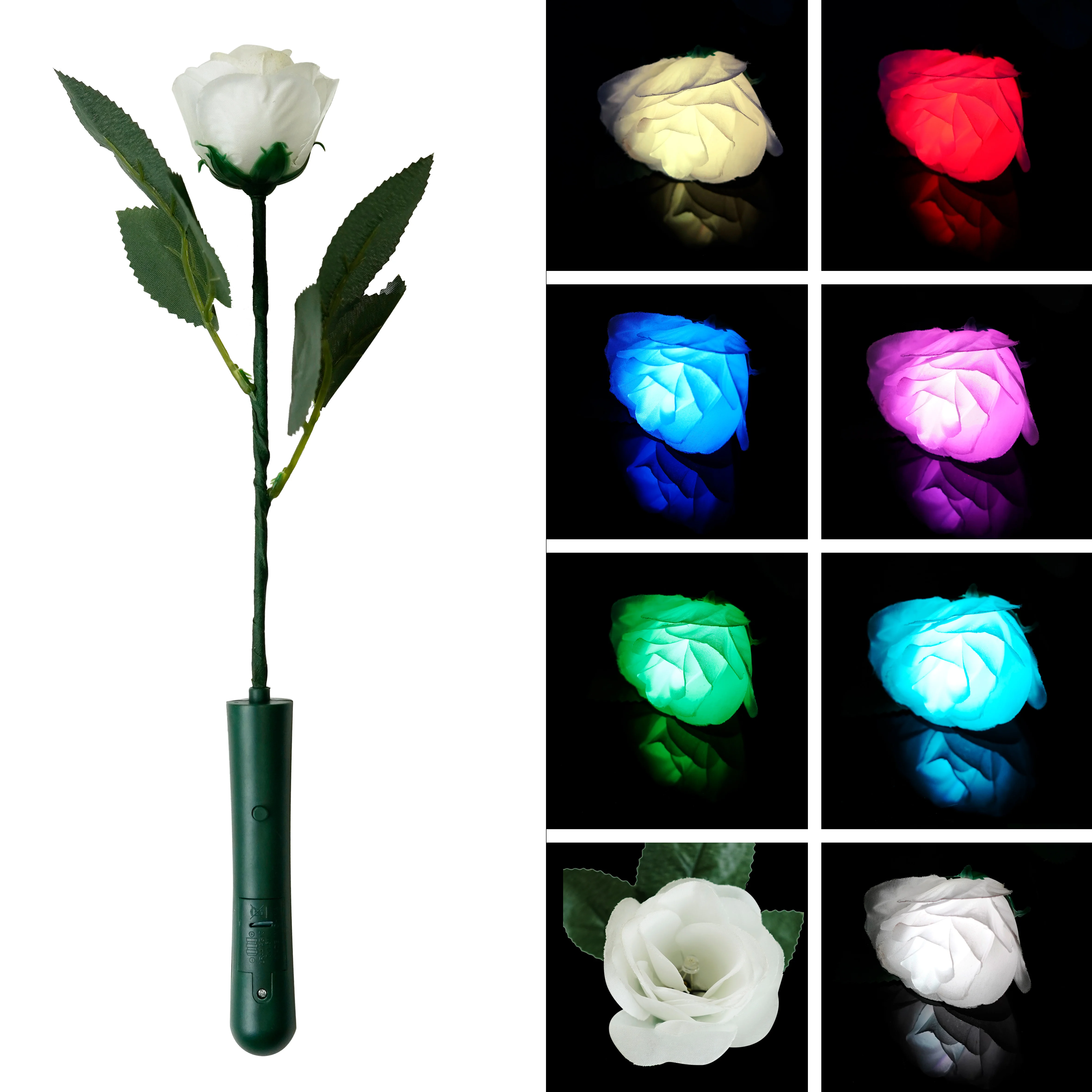 Single LED ROSE Flower Valentines Mothers Festival Day Wedding Decoration Soap Rose Artificial Flowers For Gift