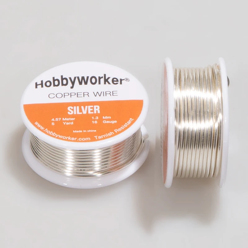 Hobbyworeker High Quality Colorful 16 Gauge  1.3 mm Non-fading Flexible Copper Wire for DIY Earrings HeadwearJewelry Making