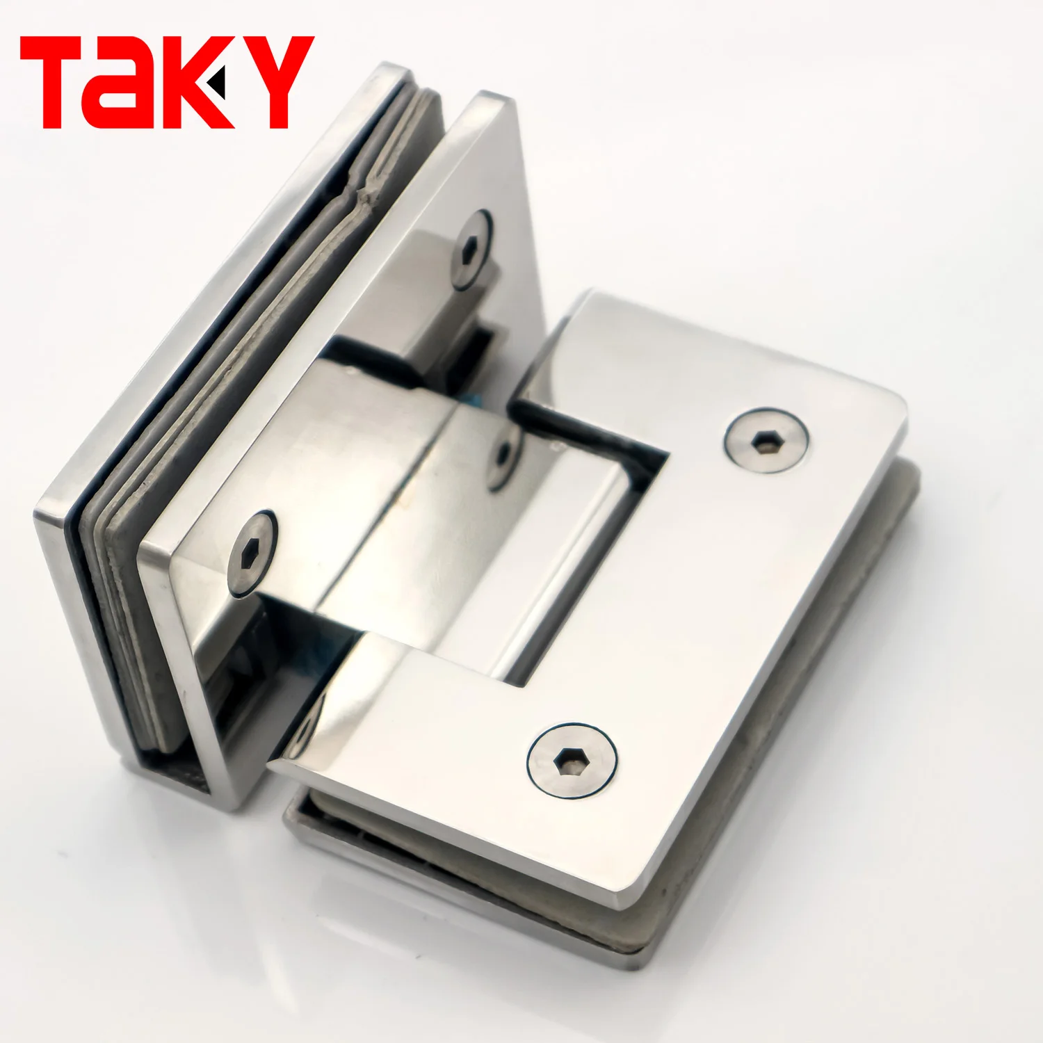 Hydraulic chrome 90 degree brass shower bathroom glass door hinges