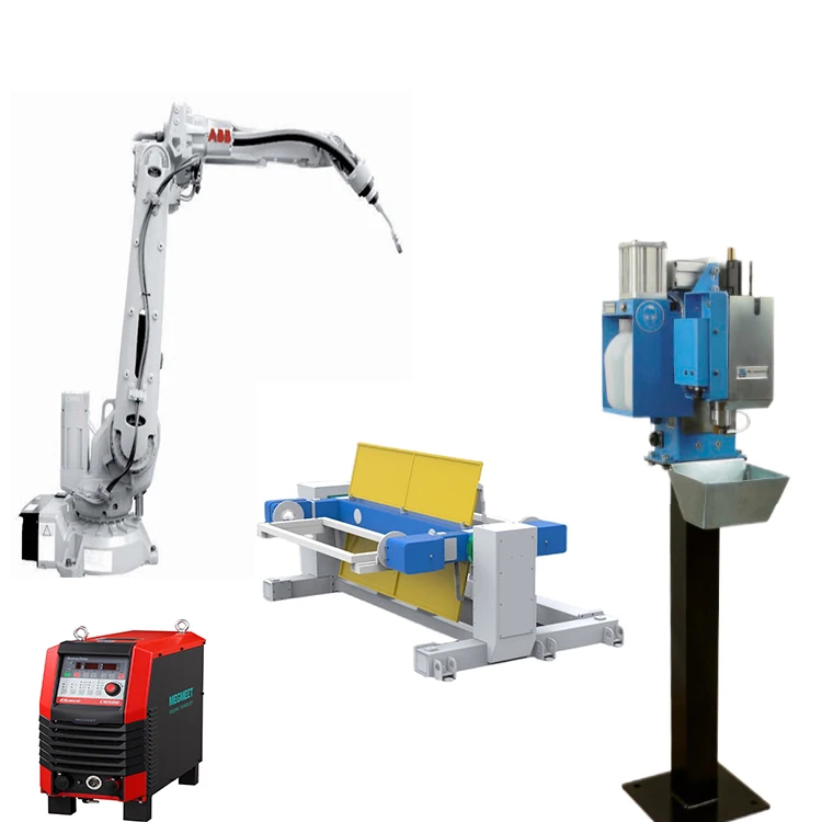 ABB IRB1410 6 Axis Robot Arm With Double Pulse Welding Machine MIG MAG ARC Automatic Welding