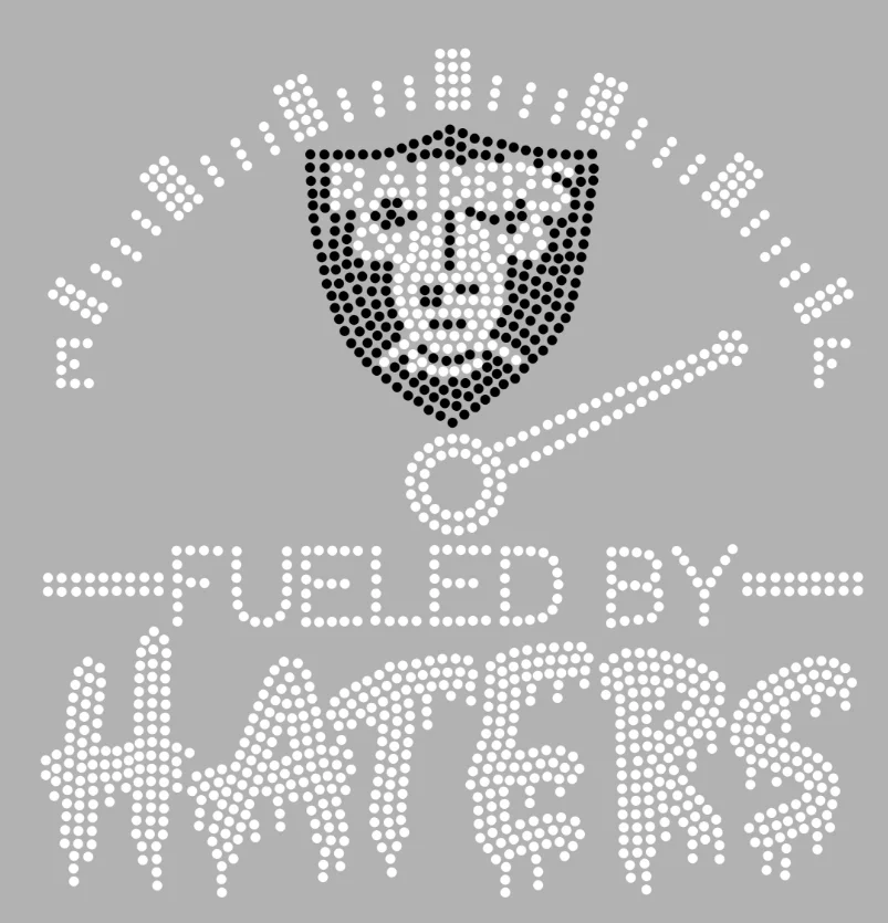 Custom  Crystal Motif Flatback  rhinestone Las Vegas Raiders  designers football logo transfers for tshirts