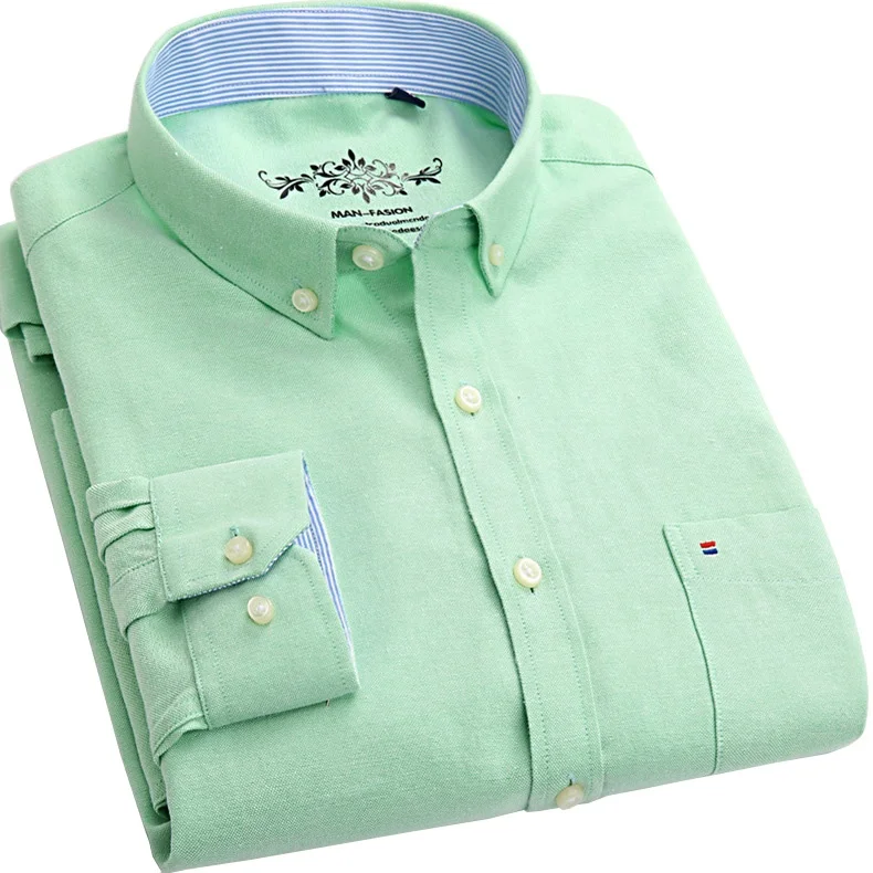 Wholesale latest designs 100%cotton white oxford long sleeve shirt for men