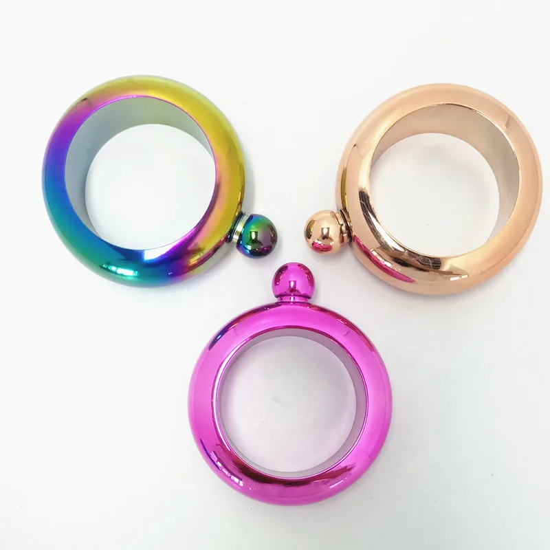 BPA Free 304 Stainless Steel Wine Alcohol Liquor Flask bracelet for Women Girls Party Hidden Flask