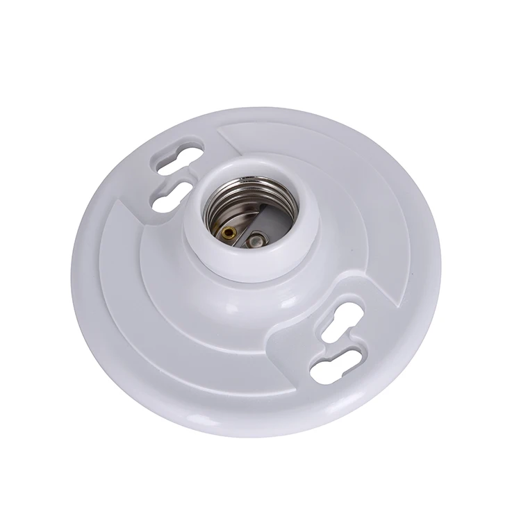E27 Lamp Stand Fittings Types White E26 0.3mm Thick Switch Landing Lampholder
