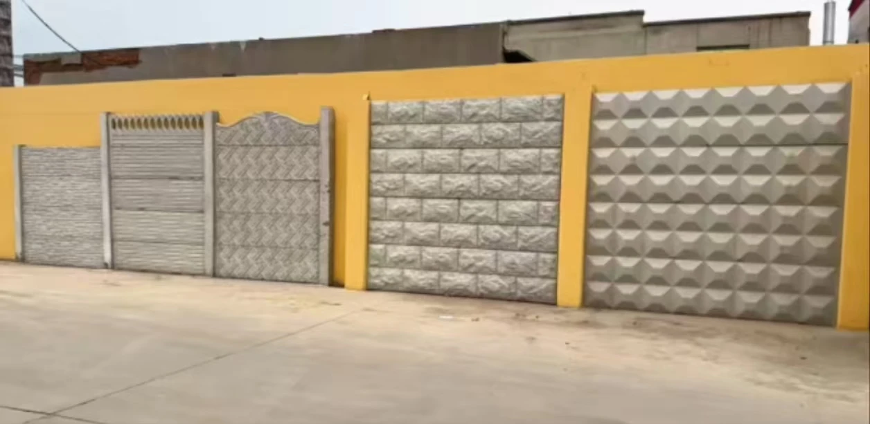 Concrete  fence wall Panel post  Iron  Mold