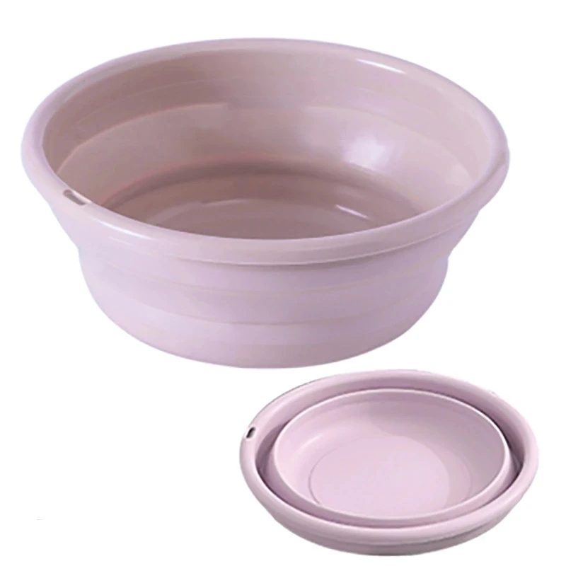1PC Outdoor Folding Wash Basin Folding Bucket Container Portable Basin Collapsible Silicone Washbasin Bathroom Accessories