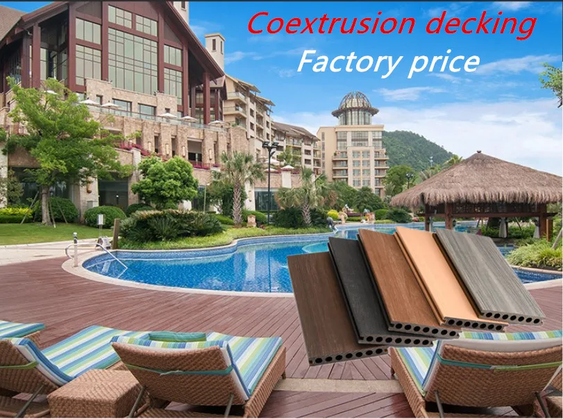 WPC Outdoor Composite Decking, Waterproof Swimming Pool Decking 140*25mm WPC Engineered Flooring
