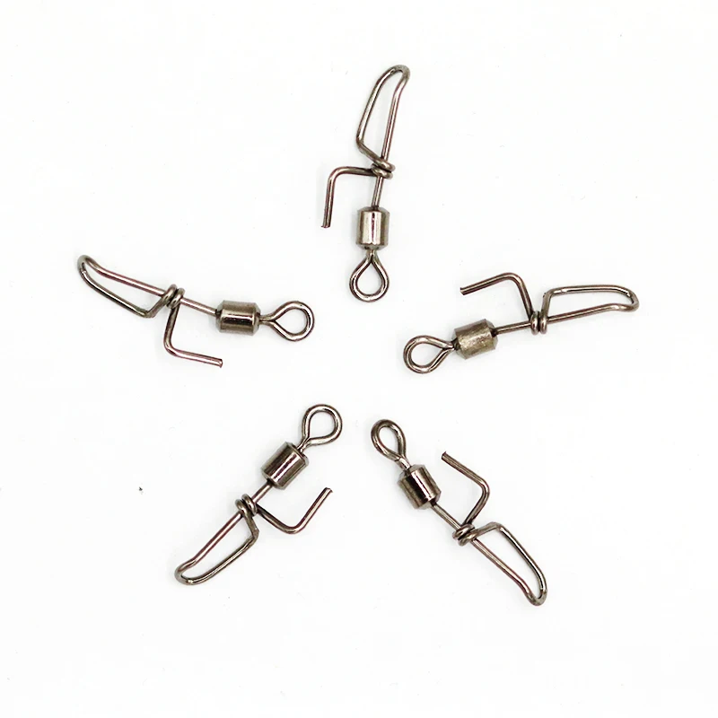Sea Fishing Rigs Cascade Clip Down Rolling Swivels With Bait Clip Fishing Swivels Connector