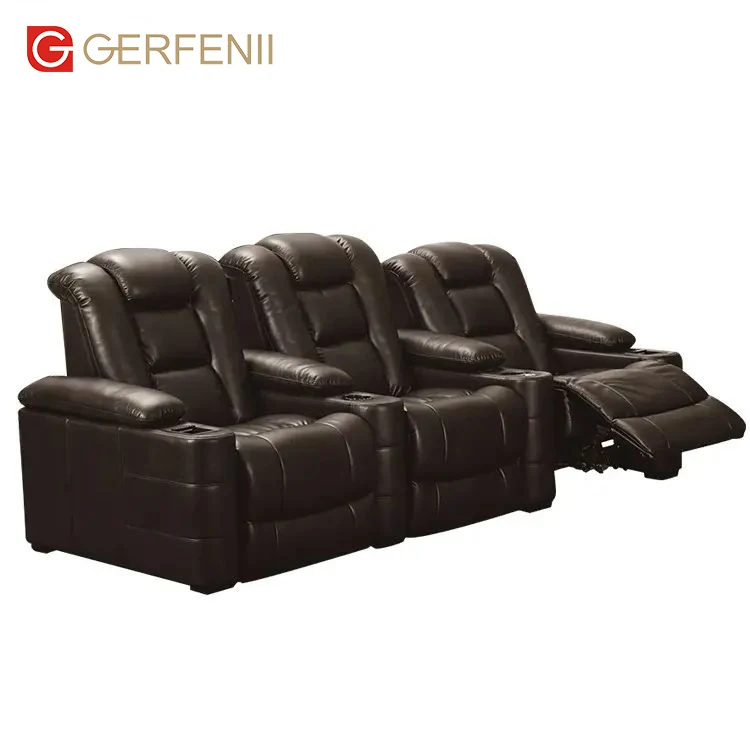 hot sale living room furniture leather lazy chair electric leather single heated recliner chairs