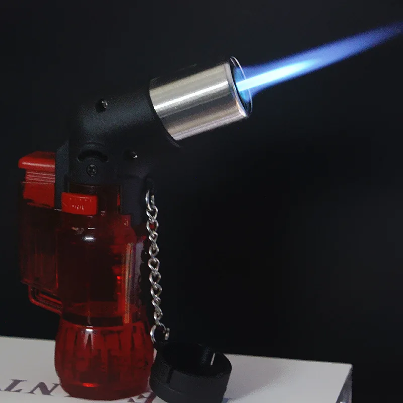 2023 Brand New Luxury Metal Silver Cigar Lighter Butane Zinc Alloy Cigar Lighter