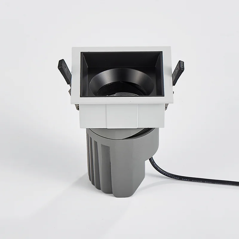 Multiple Optional LED Recessed Downlight 15W Adjustable LED Spotlight Gold Chrome Baffle LED Square Downlight