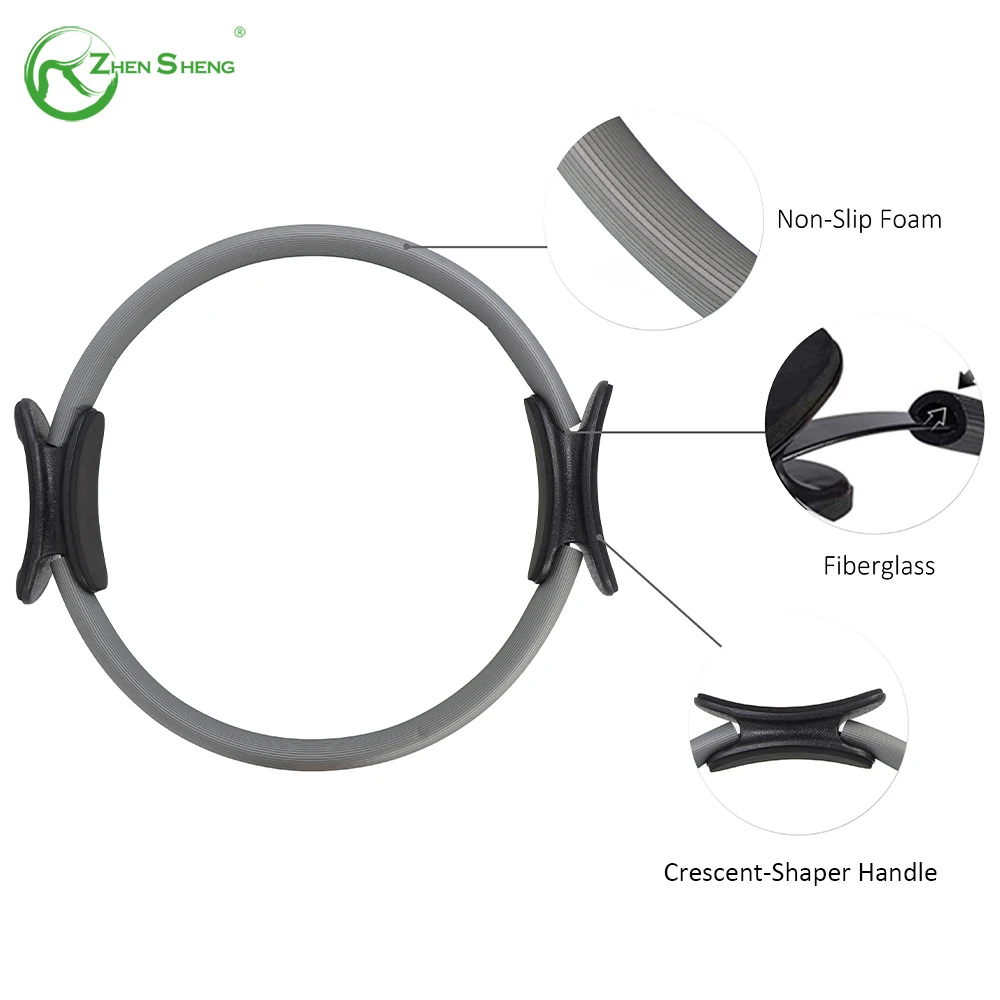 Zhensheng Top Quality Home Fitness Exercise Pilates Ring Magic Circle Eco Friendly Durable Pilates Ring with EVA Handle