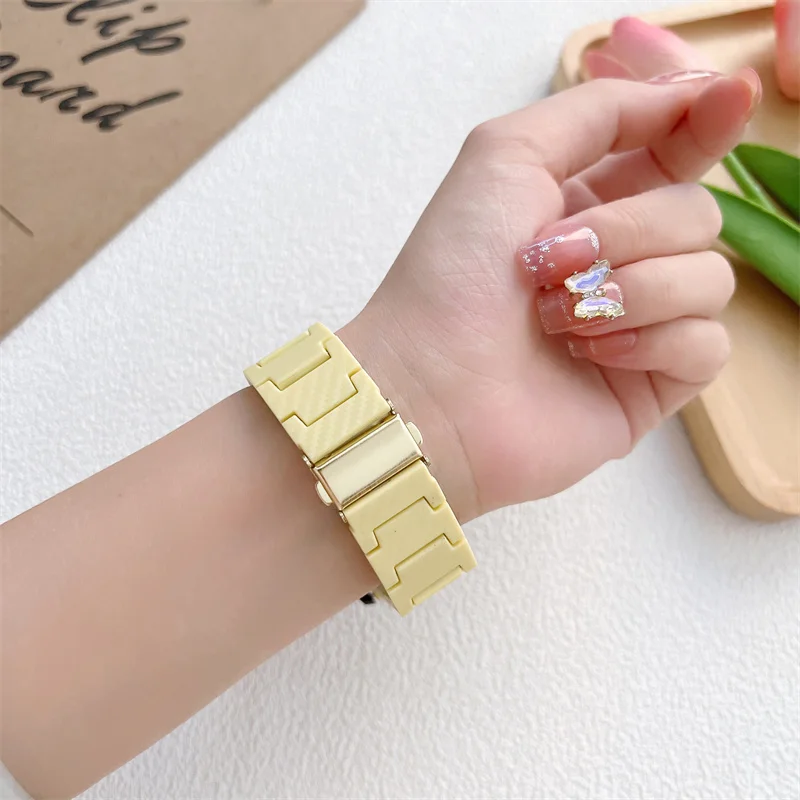 20mm 22mm carbon fiber grain plastic watch band for samsung galaxy watch 4 3 46mm 42mm active 2 40mm 44mm Huawei gt 2 watch band