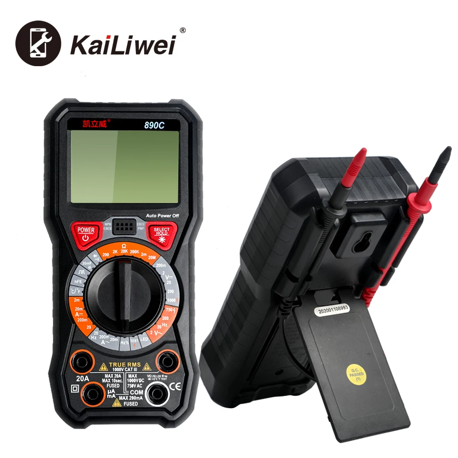 Kailiwei New 890C Digital Multimeters AC/DC Current Voltage Ammeter Current Precision Multimeter
