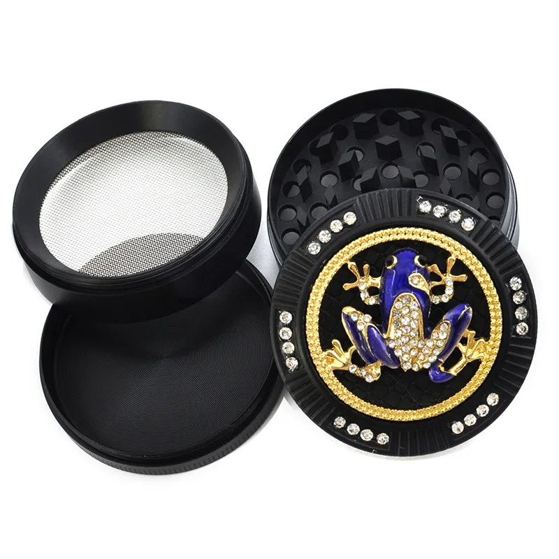 Factory Directly Sale 4 layers 52mm Zinc Alloy Herb Grinder With Diamond Animals Pattern Grinders Custom Herb Grinder